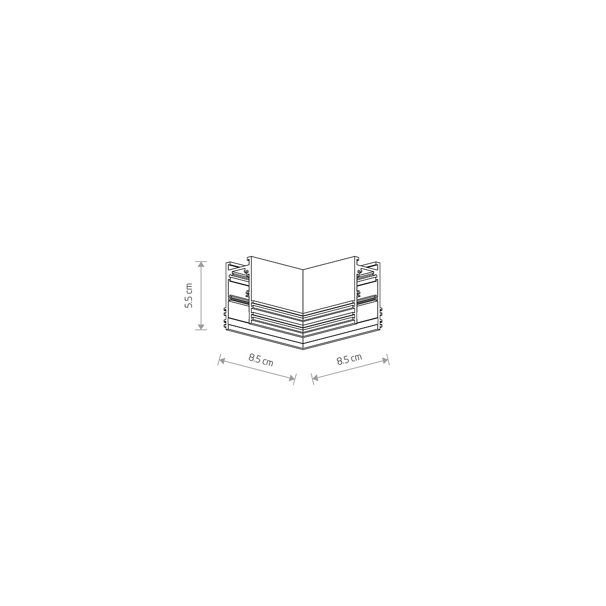 LVM RECESSED HORIZONTAL CORNER white 11622 Nowodvorski
