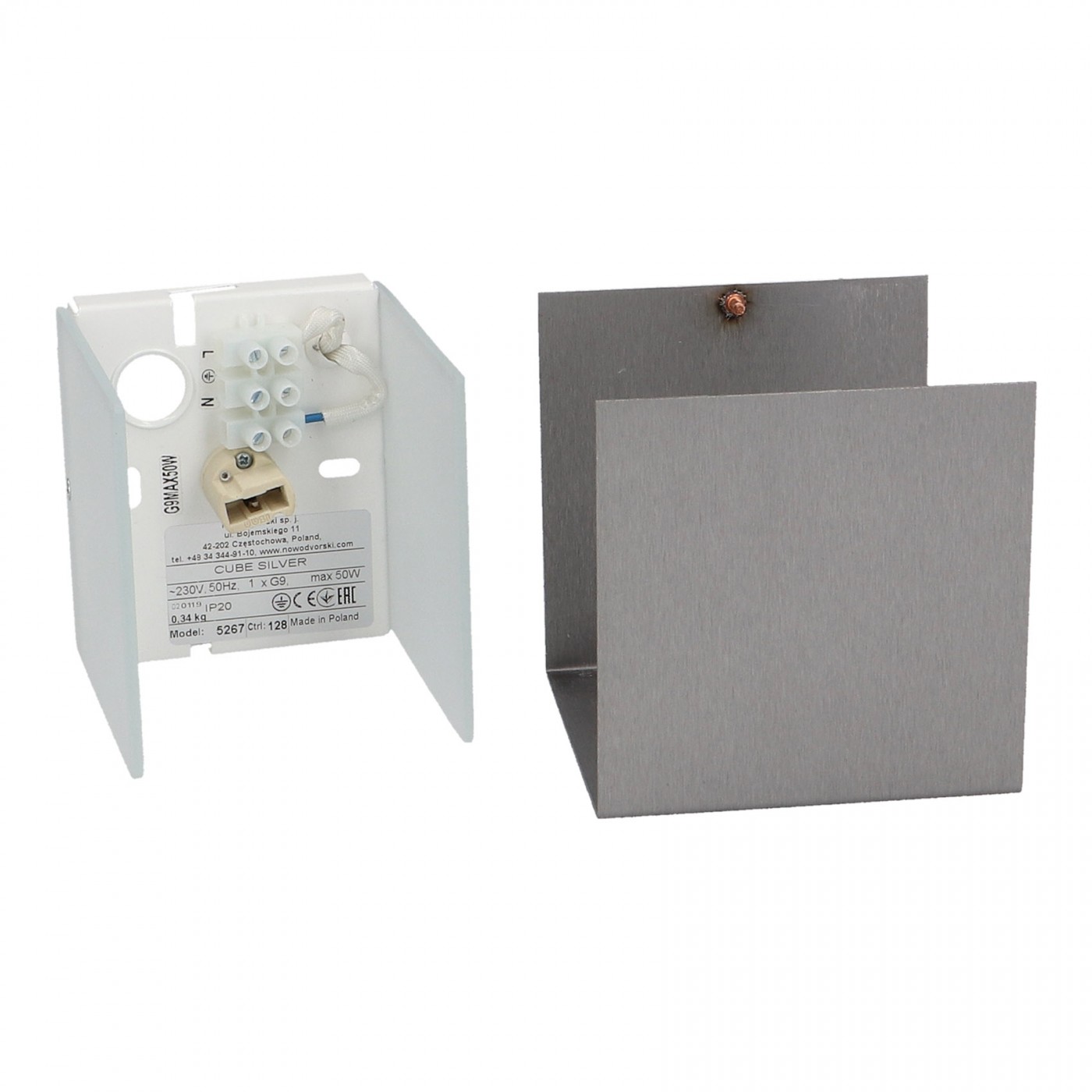 CUBE silver 5267 Nowodvorski