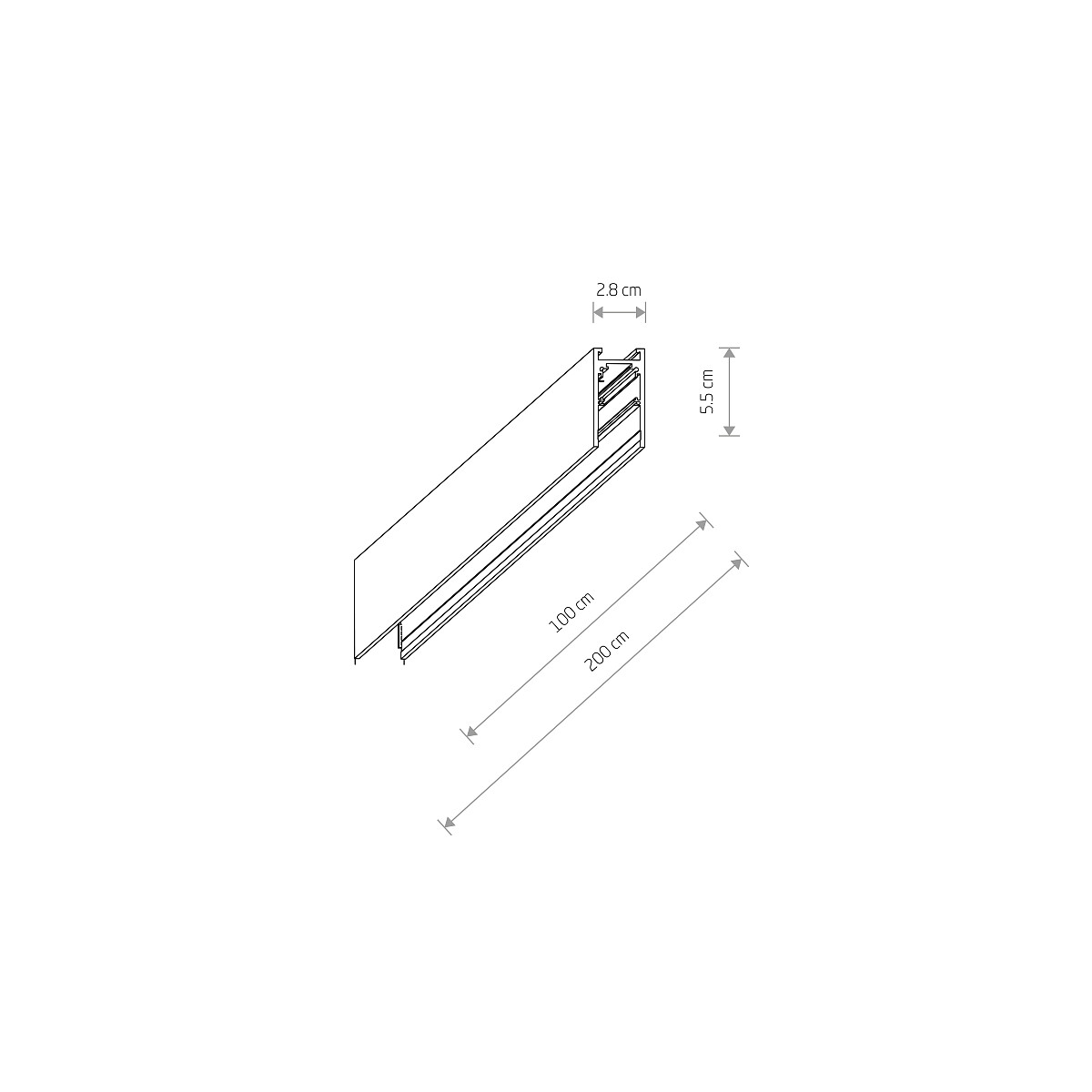 LVM TRACK 2 METRE white 11627 Nowodvorski