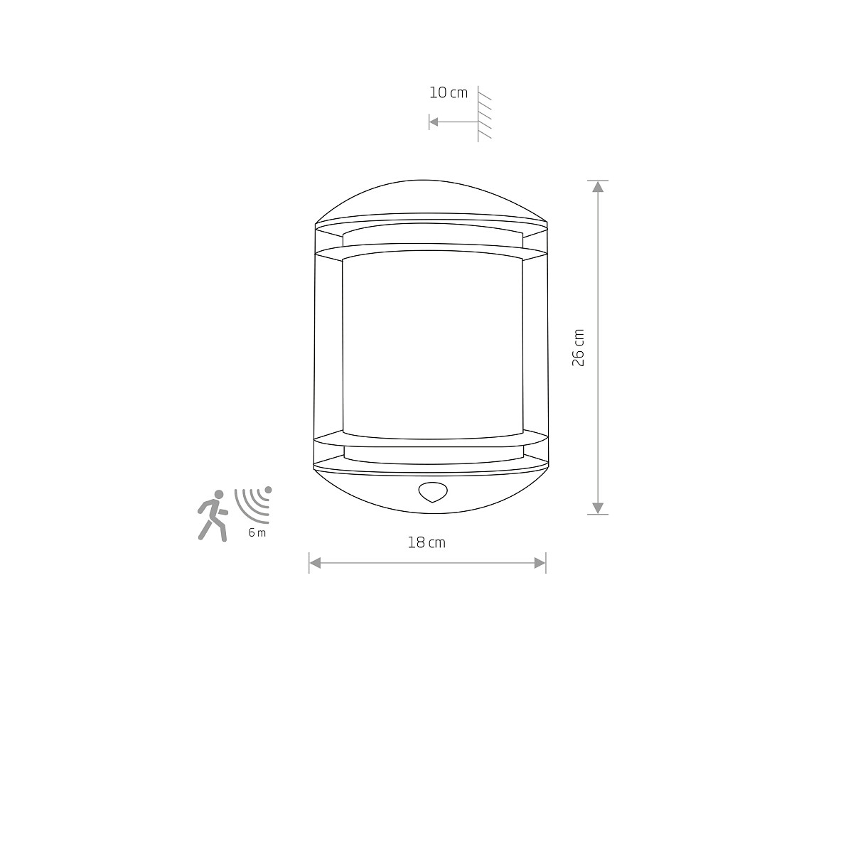 QUARTZ SENSOR black 7016 Nowodvorski