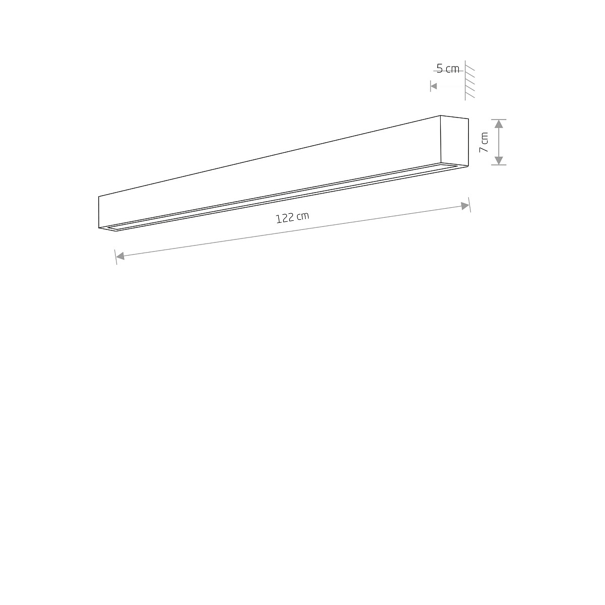 STRAIGHT WALL LED graphite L 7560 Nowodvorski