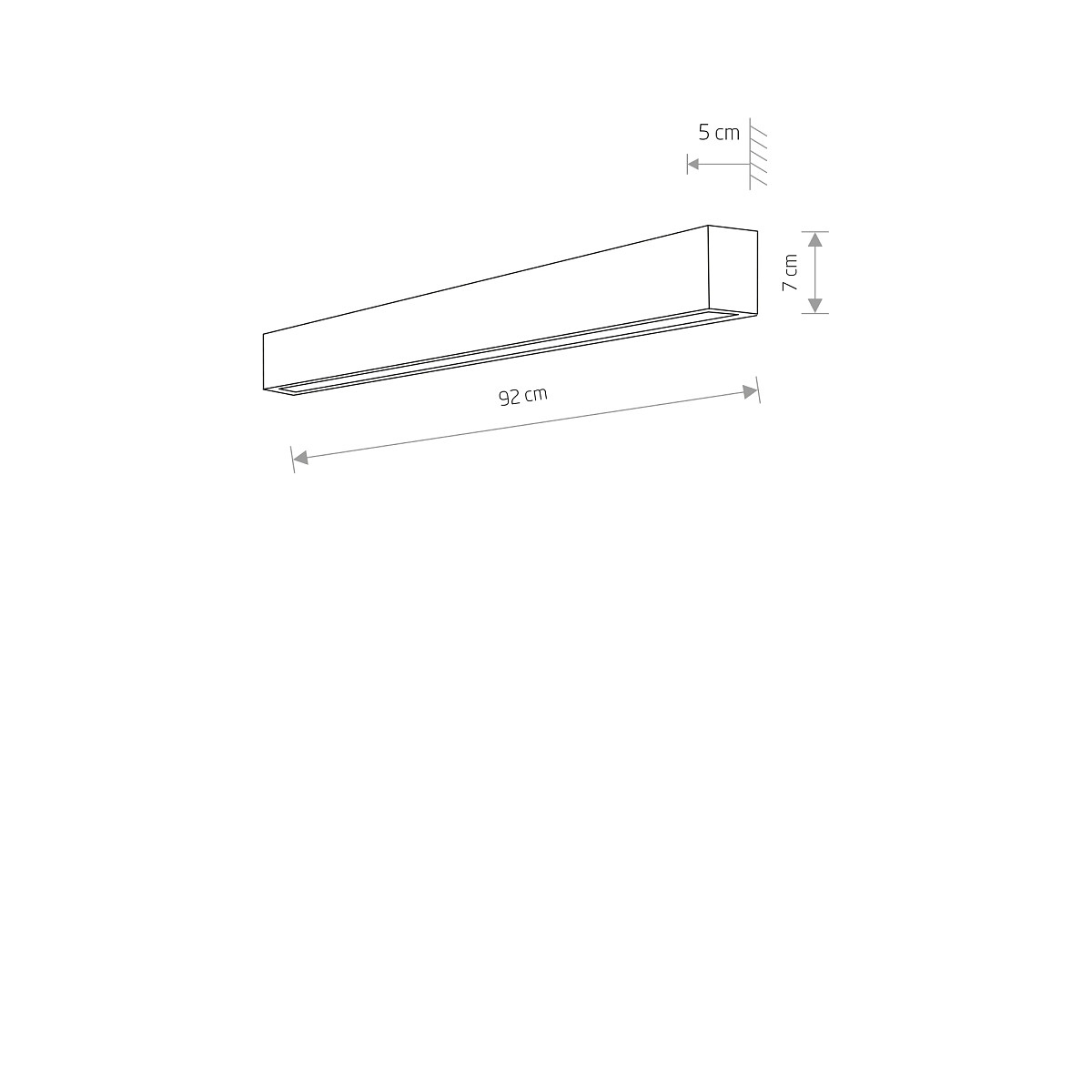 STRAIGHT WALL LED silver M 7564 Nowodvorski