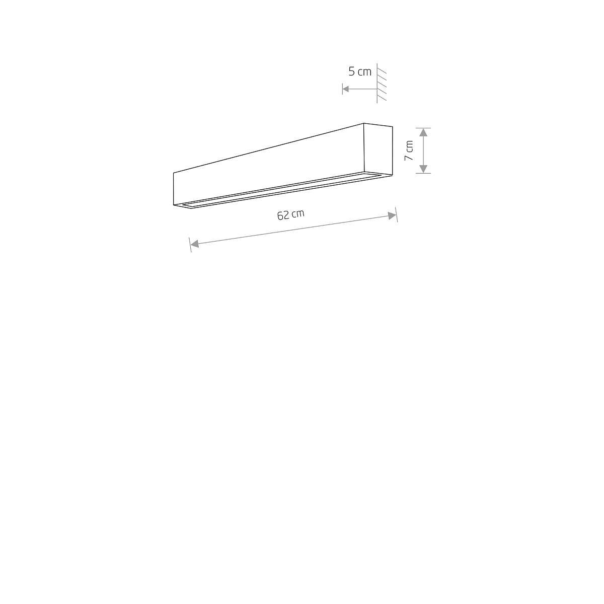 STRAIGHT WALL LED graphite S 7562 Nowodvorski