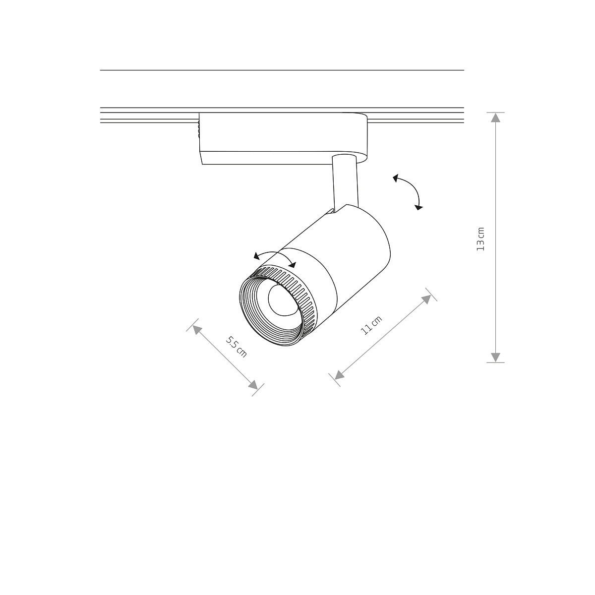 PROFILE ZOOM LED 9W black 7626 Nowodvorski