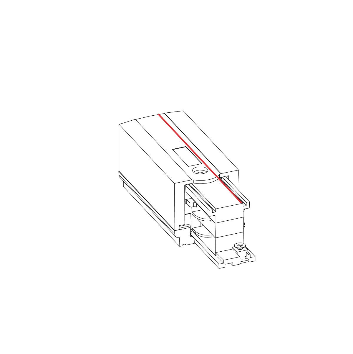 CTLS POWER END CAP white LEFT 8232 Nowodvorski