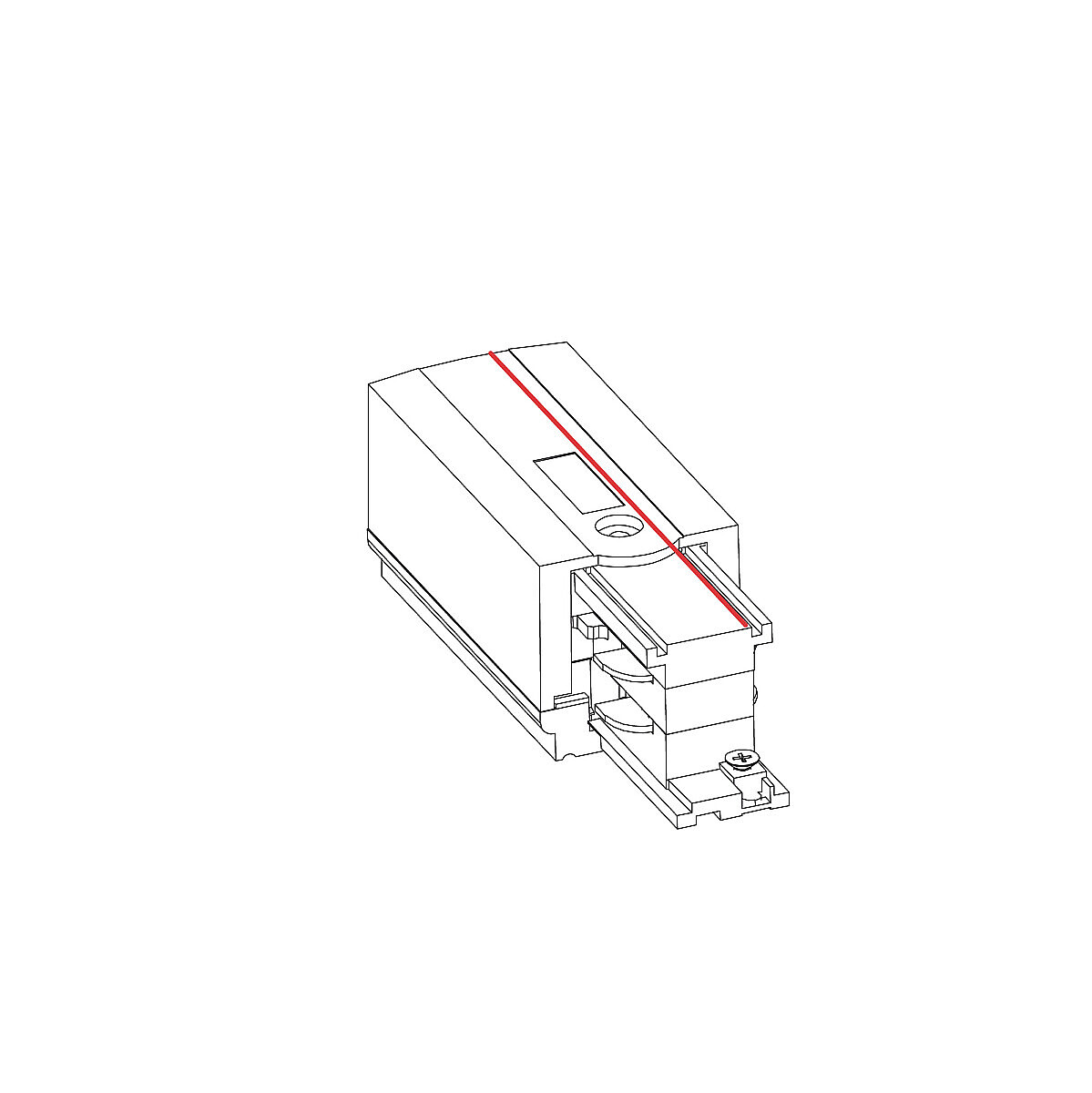 CTLS POWER END CAP black LEFT 8233 Nowodvorski