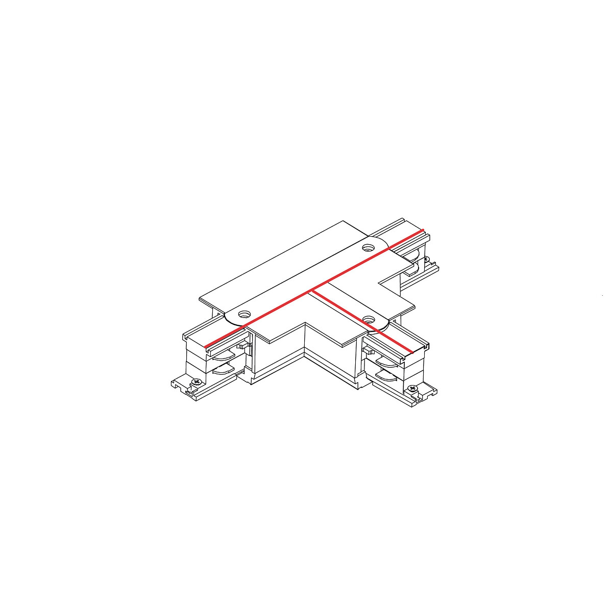 CTLS RECESSED POWER T CONNECTOR white RIGHT 1 8245 Nowodvorski