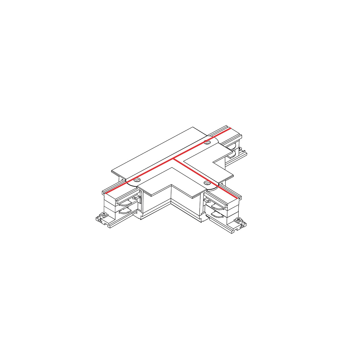 CTLS RECESSED POWER T CONNECTOR white LEFT 1 8247 Nowodvorski