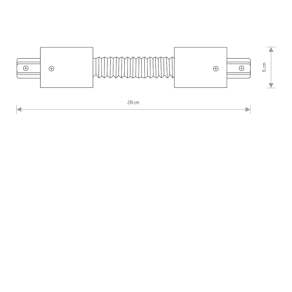 PROFILE RECESSED FLEX CONNECTOR black 8385 Nowodvorski