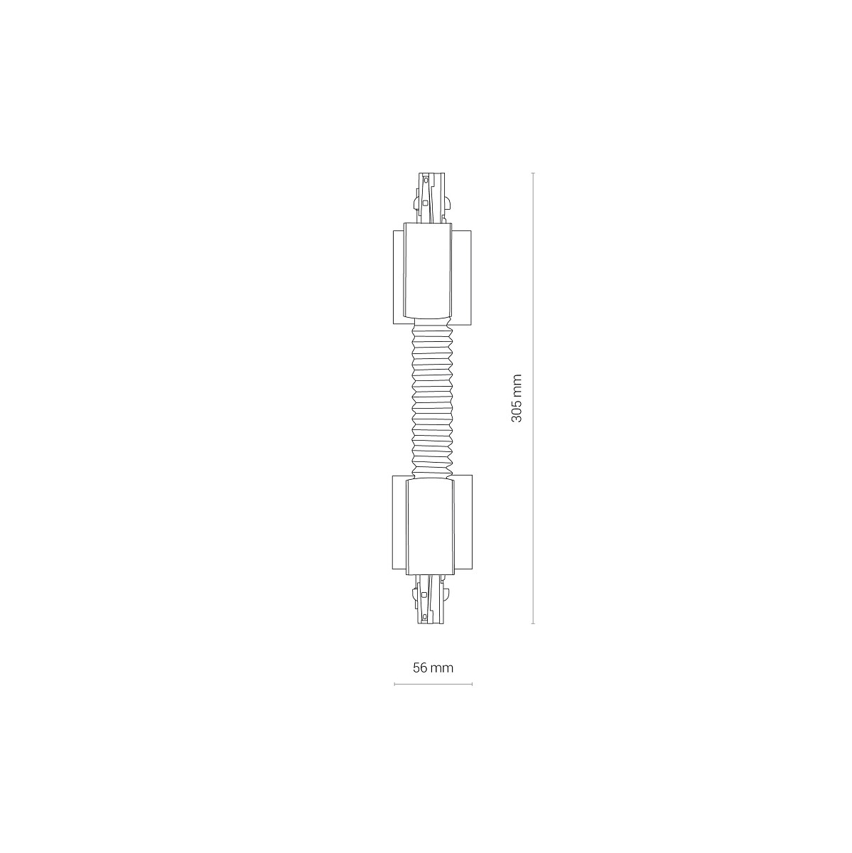 CTLS RECESSED POWER FLEX CONNECTOR black 8677 Nowodvorski