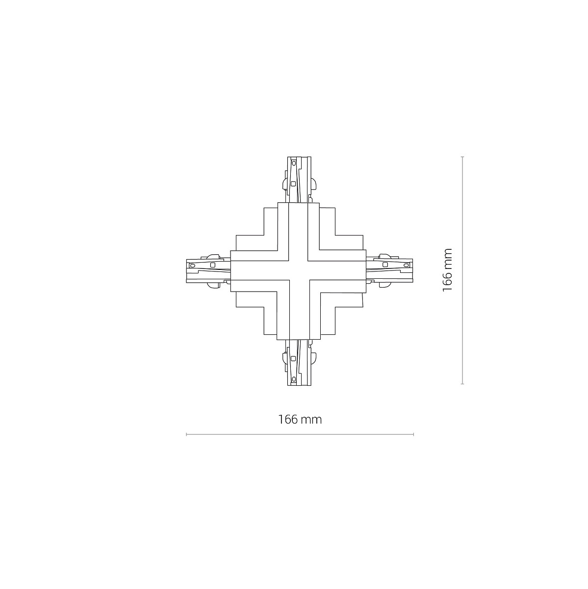 CTLS RECESSED POWER X CONNECTOR black 8680 Nowodvorski