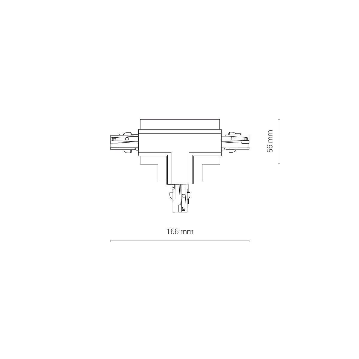 CTLS RECESSED POWER T CONNECTOR black RIGHT 2 8682 Nowodvorski