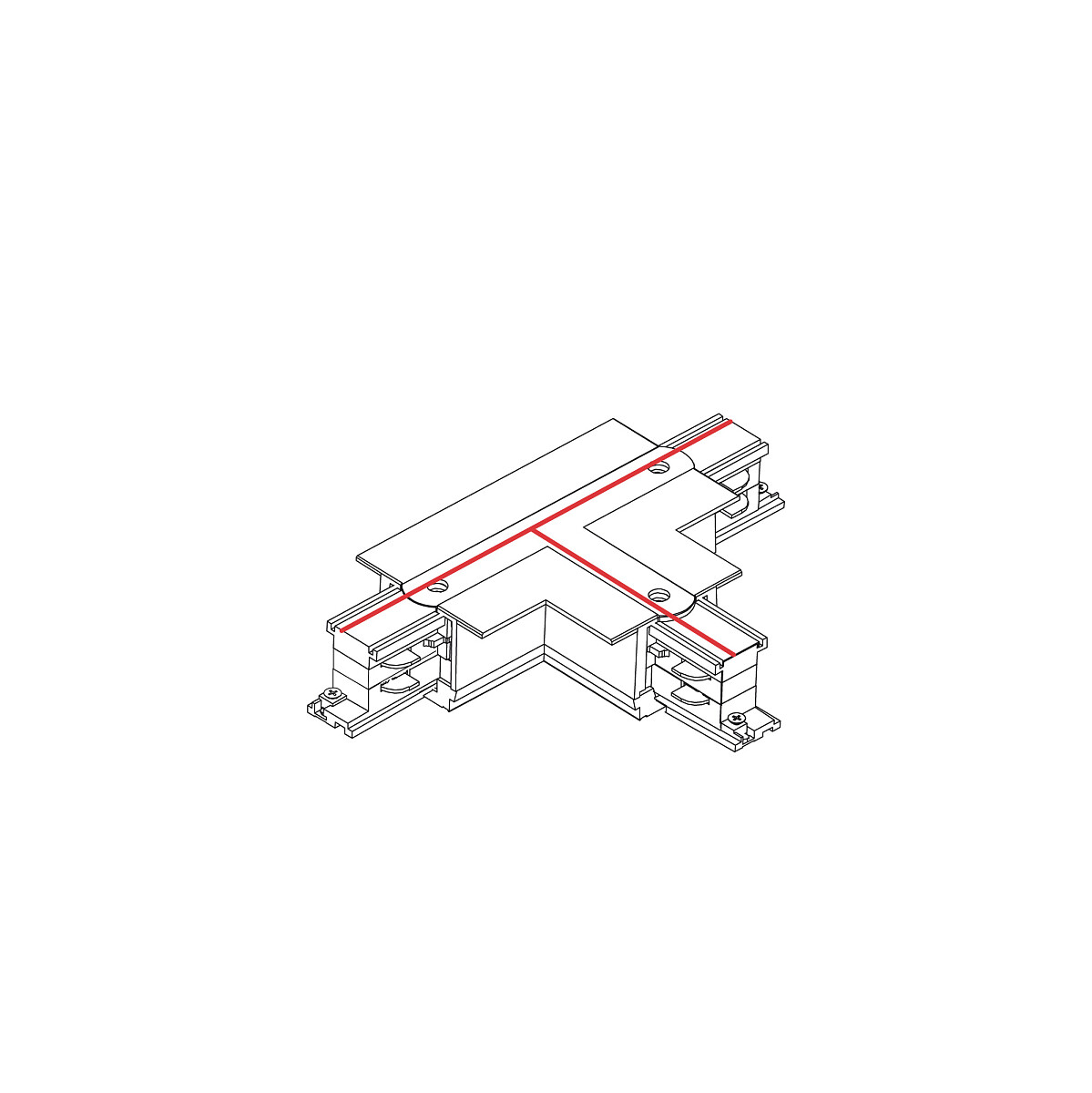 CTLS RECESSED POWER T CONNECTOR black RIGHT 2 8682 Nowodvorski