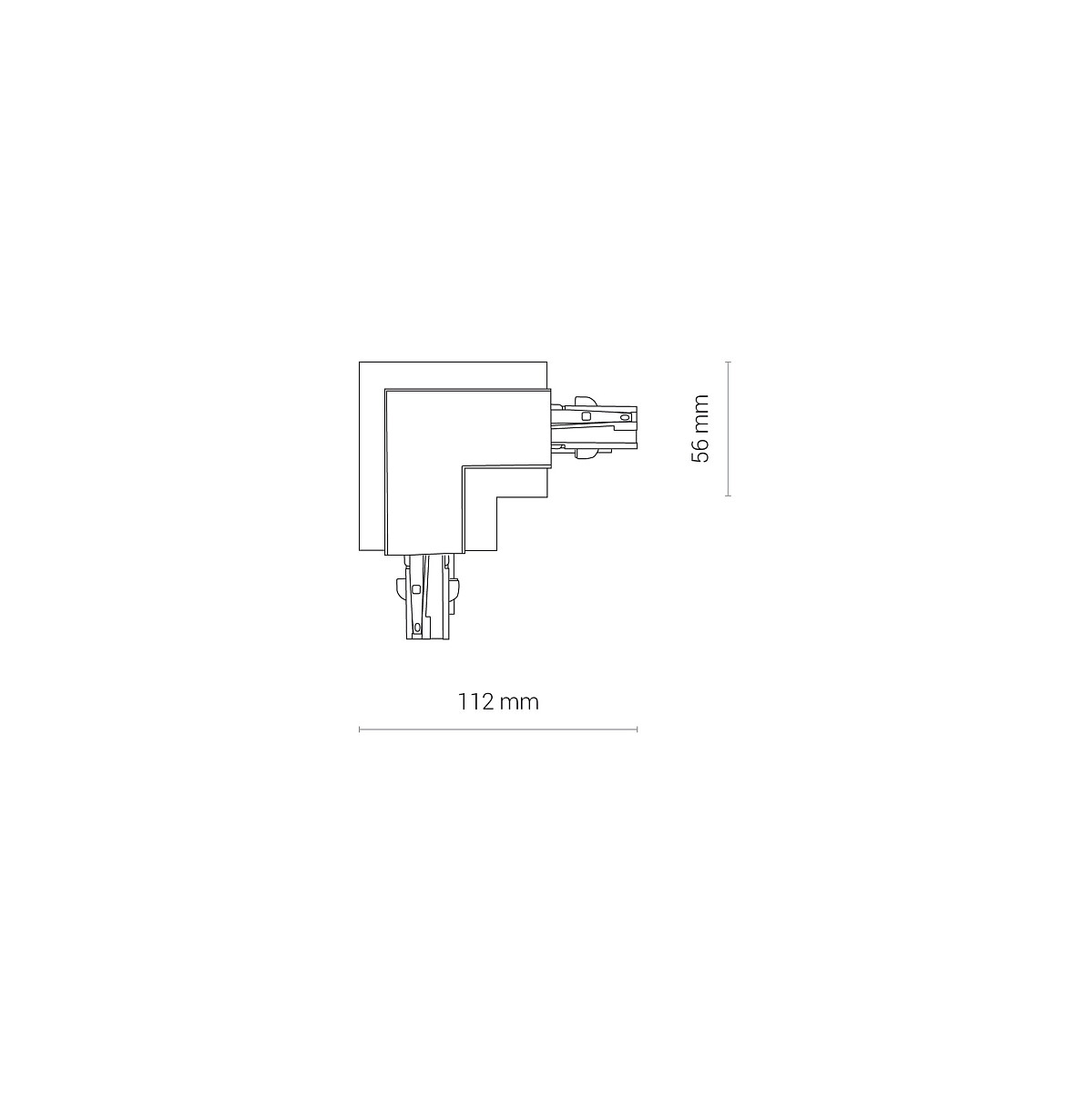 CTLS RECESSED POWER L CONNECTOR white LEFT 8684 Nowodvorski