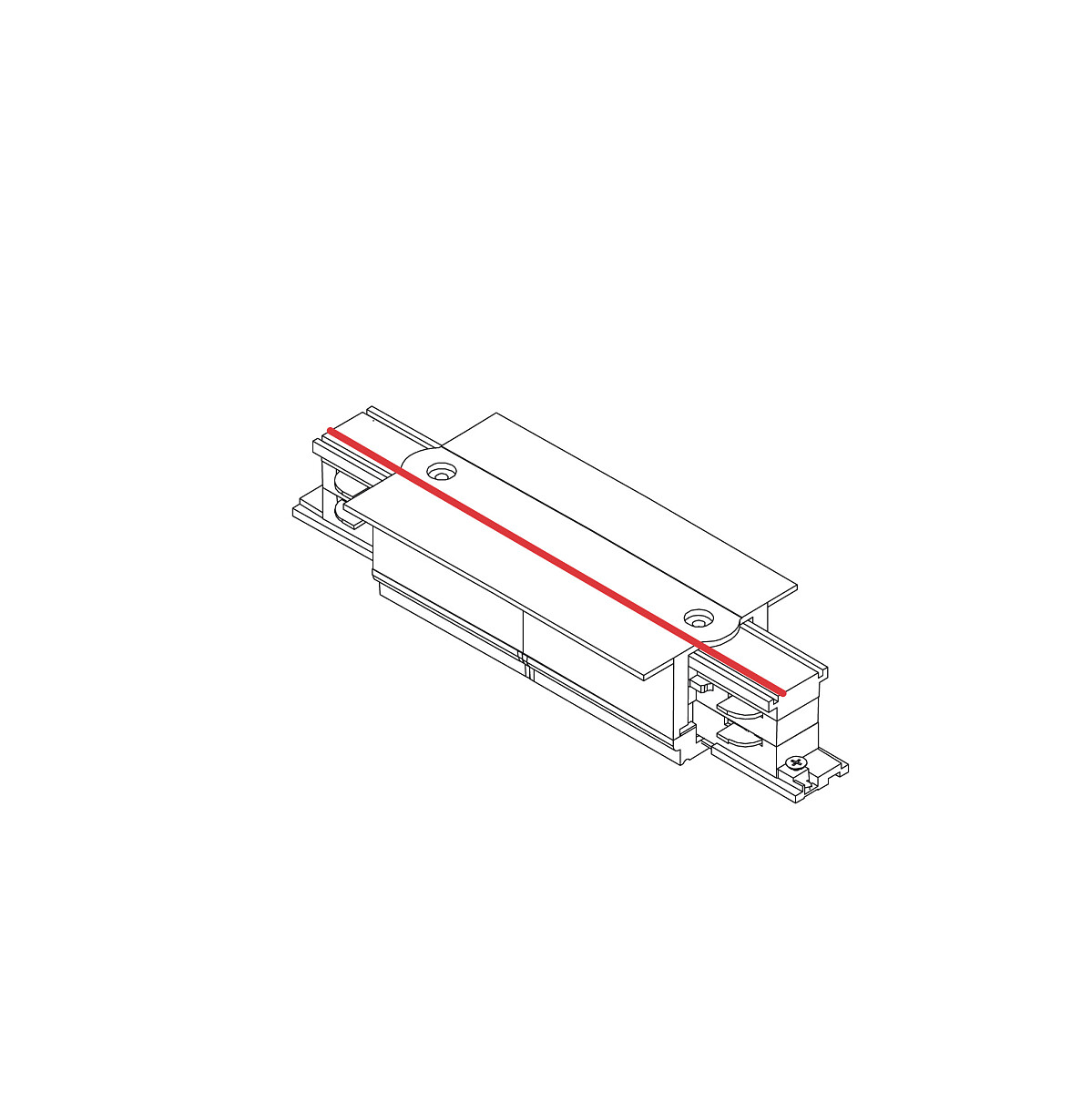 CTLS RECESSED POWER STRAIGHT CONNECTOR white 8686 Nowodvorski