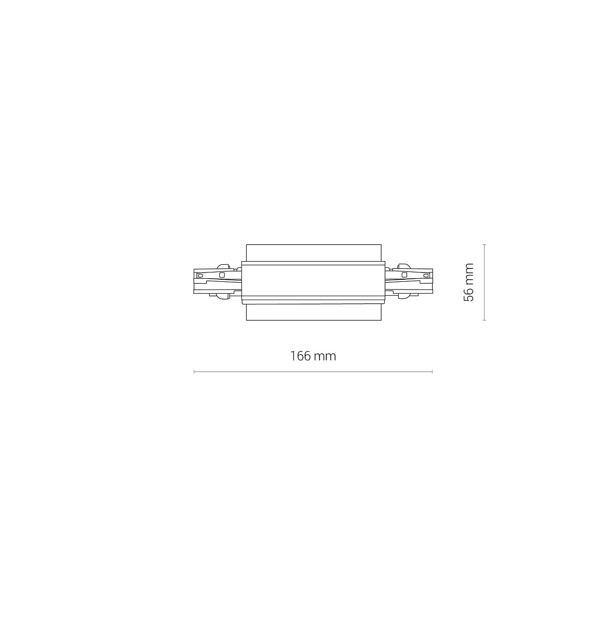 CTLS RECESSED POWER STRAIGHT CONNECTOR white 8686 Nowodvorski
