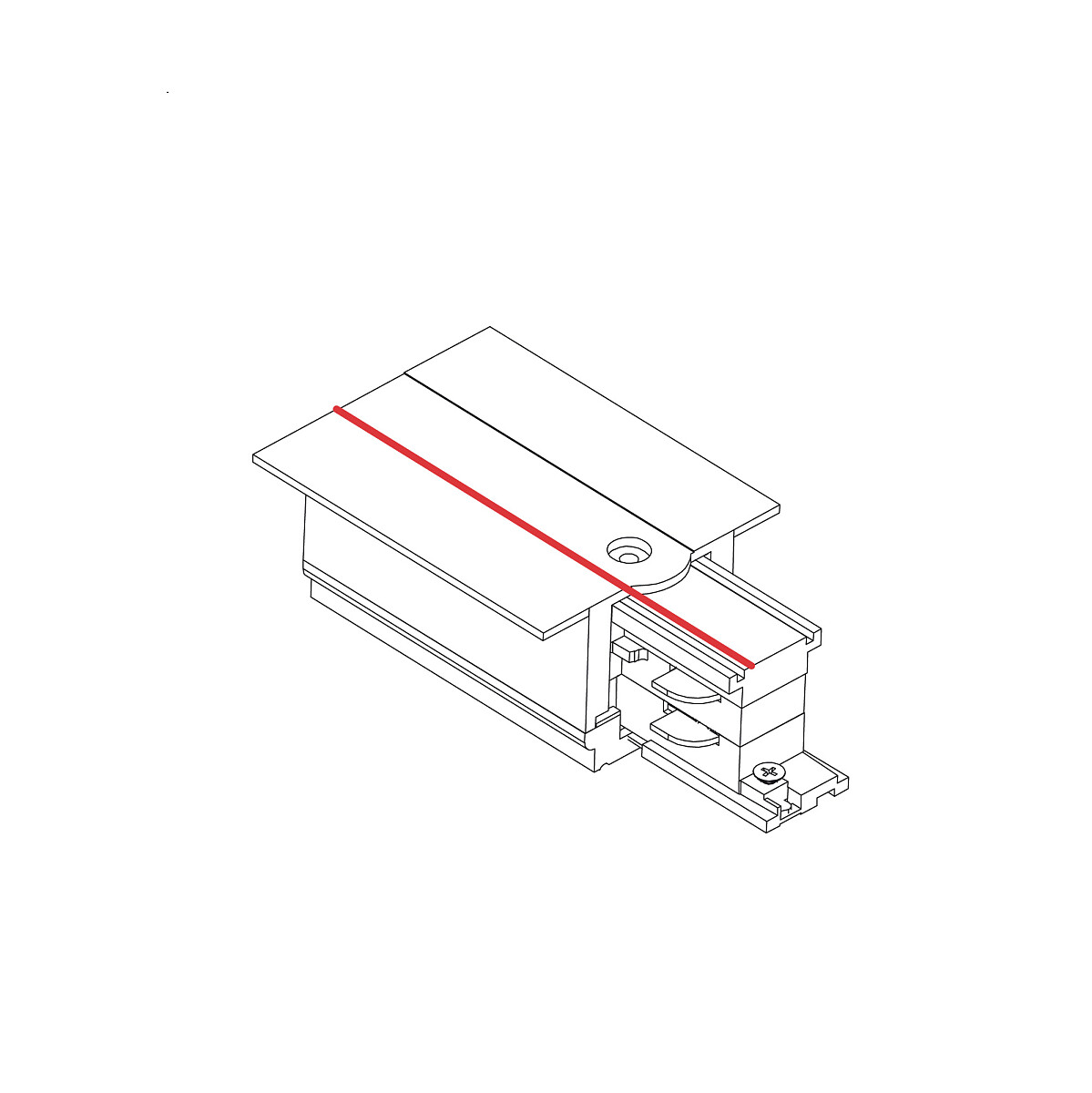 CTLS RECESSED POWER END CAP white RIGHT 8691 Nowodvorski