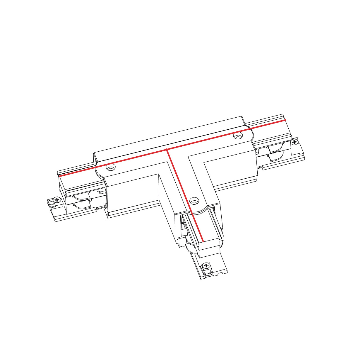 CTLS POWER T CONNECTOR black RIGHT 2 8704 Nowodvorski