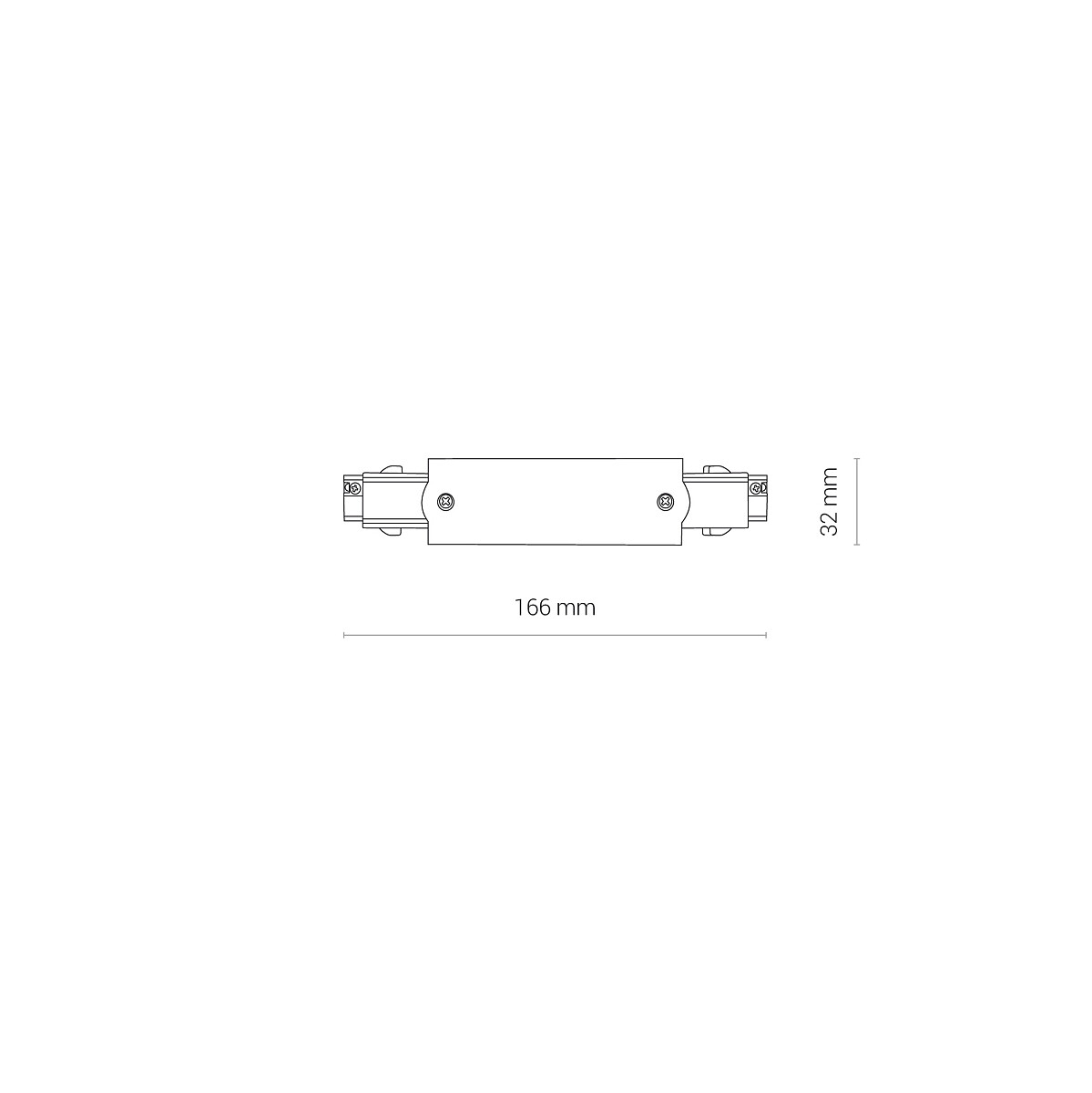 CTLS POWER STRAIGHT CONNECTOR white 8707 Nowodvorski