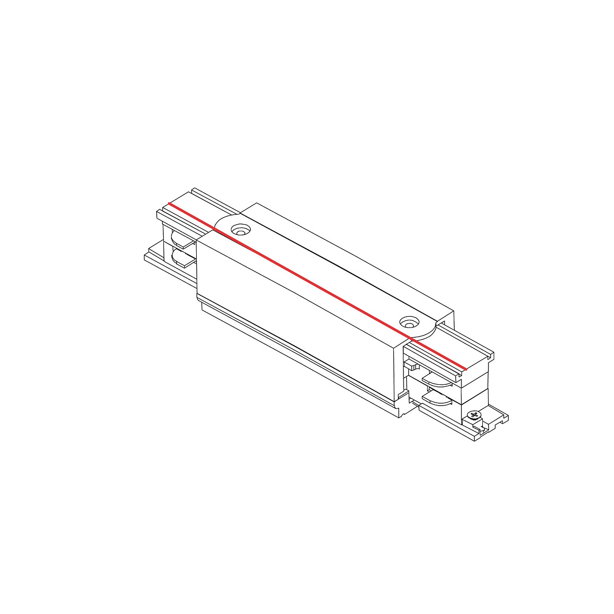 CTLS POWER STRAIGHT CONNECTOR black 8708 Nowodvorski