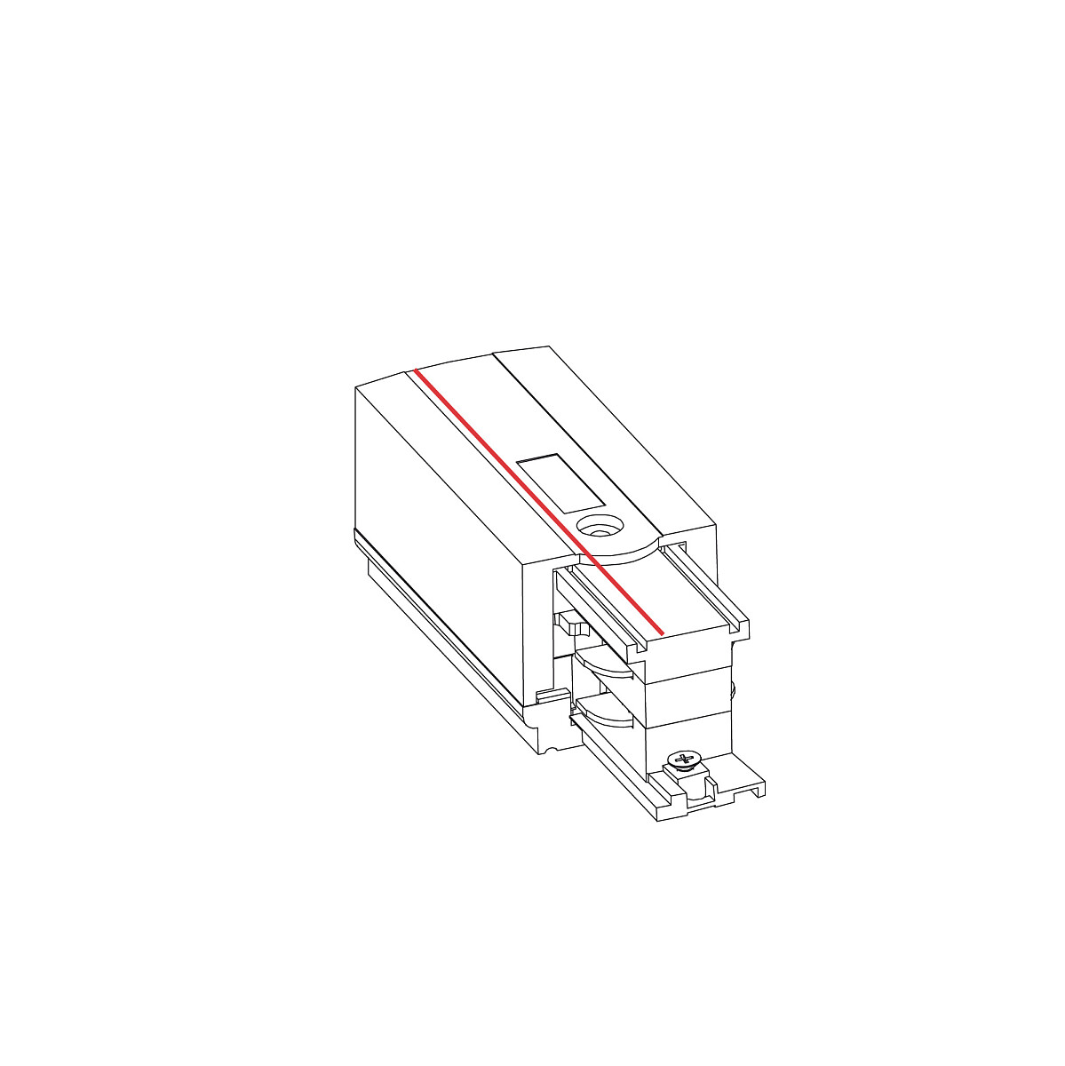 CTLS POWER END CAP white RIGHT 8712 Nowodvorski