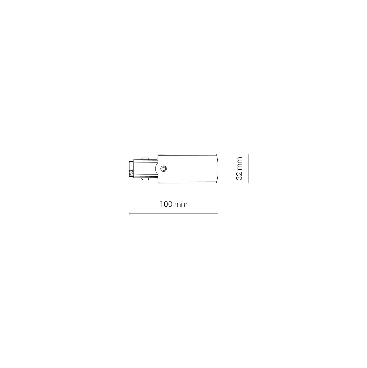 CTLS POWER END CAP white RIGHT 8712 Nowodvorski
