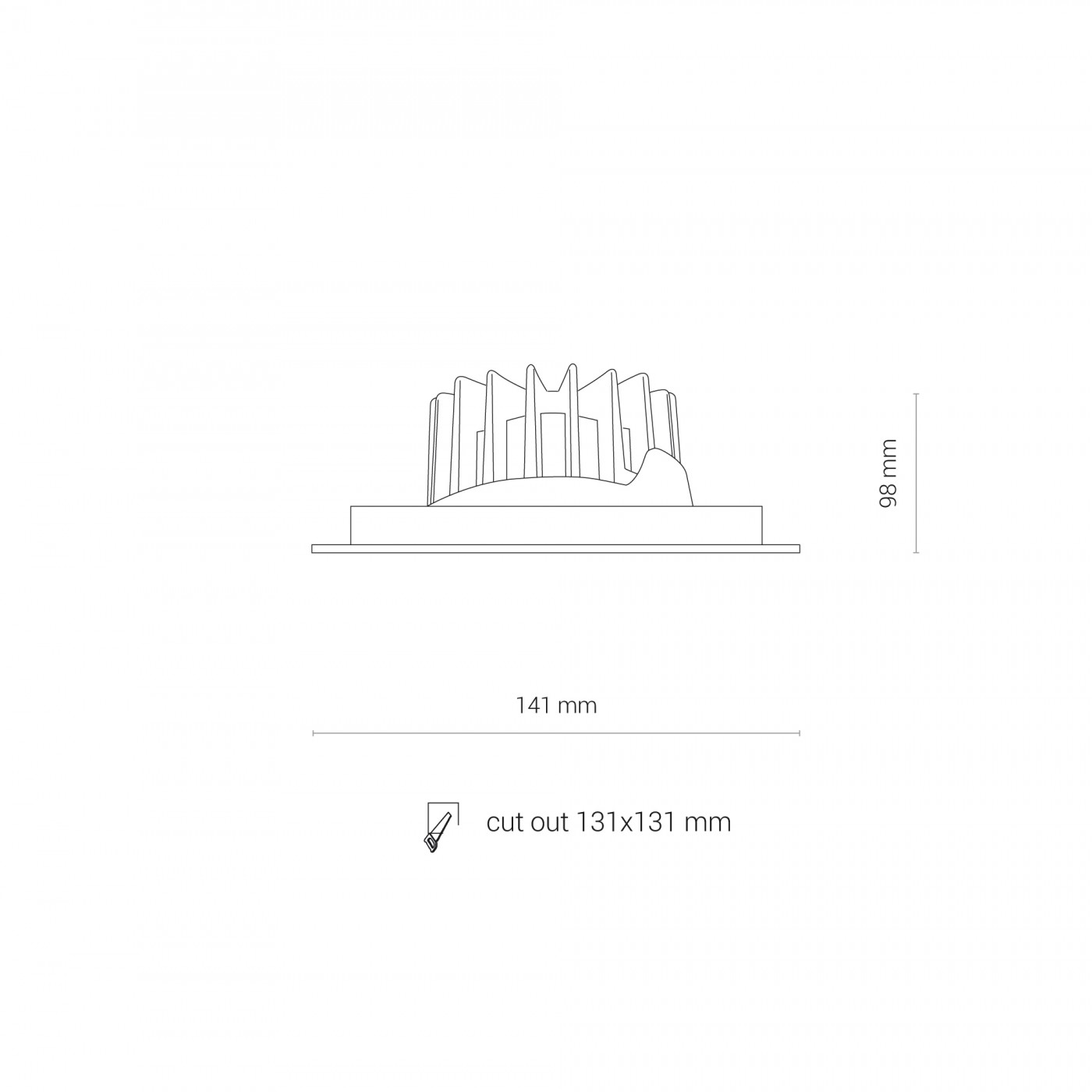 CL DIA LED 18W 4000K white-black 8721 Nowodvorski