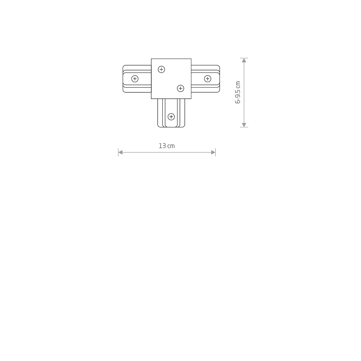 PROFILE RECESSED T-CONNECTOR black 8835 Nowodvorski