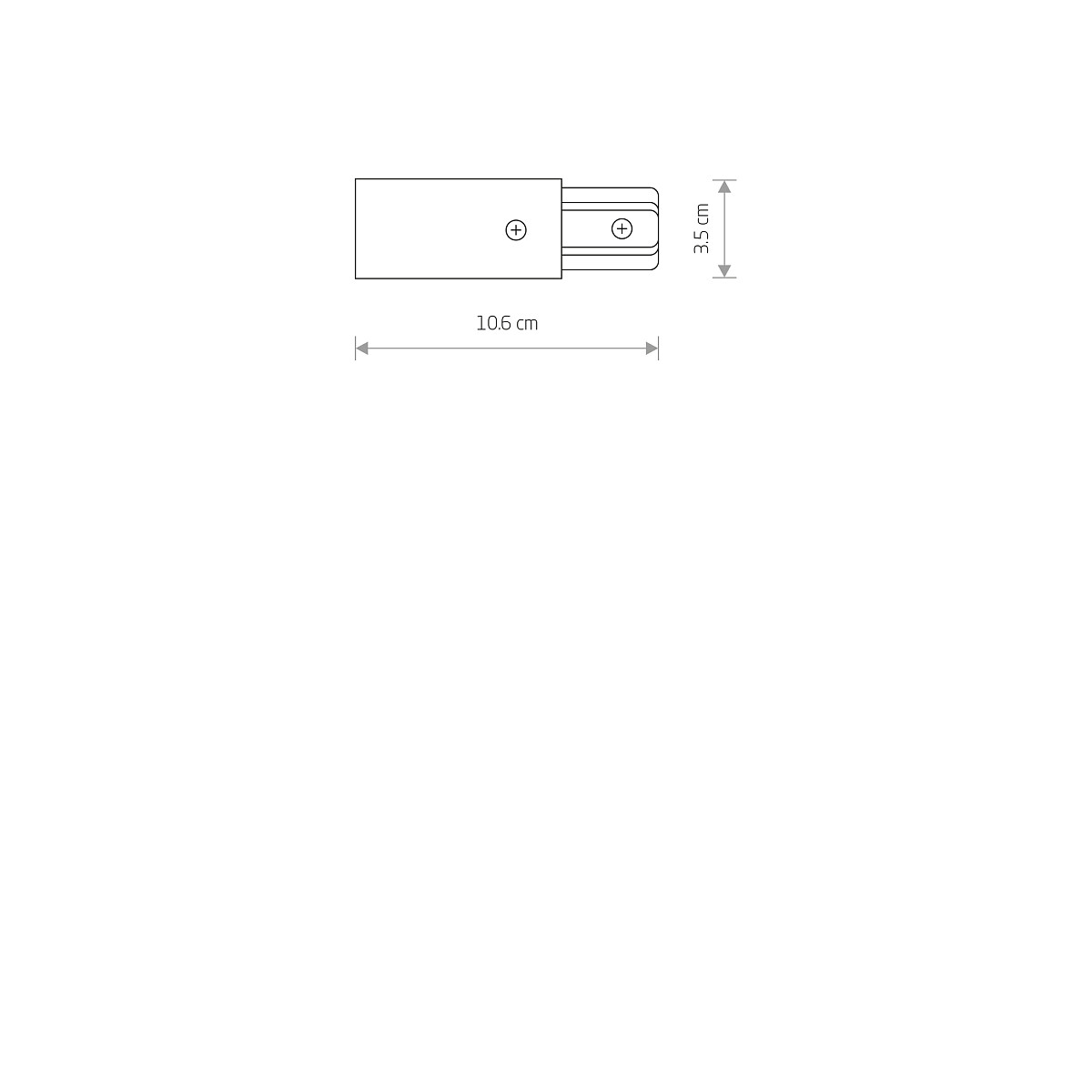 PROFILE POWER END CAP white 9462 Nowodvorski