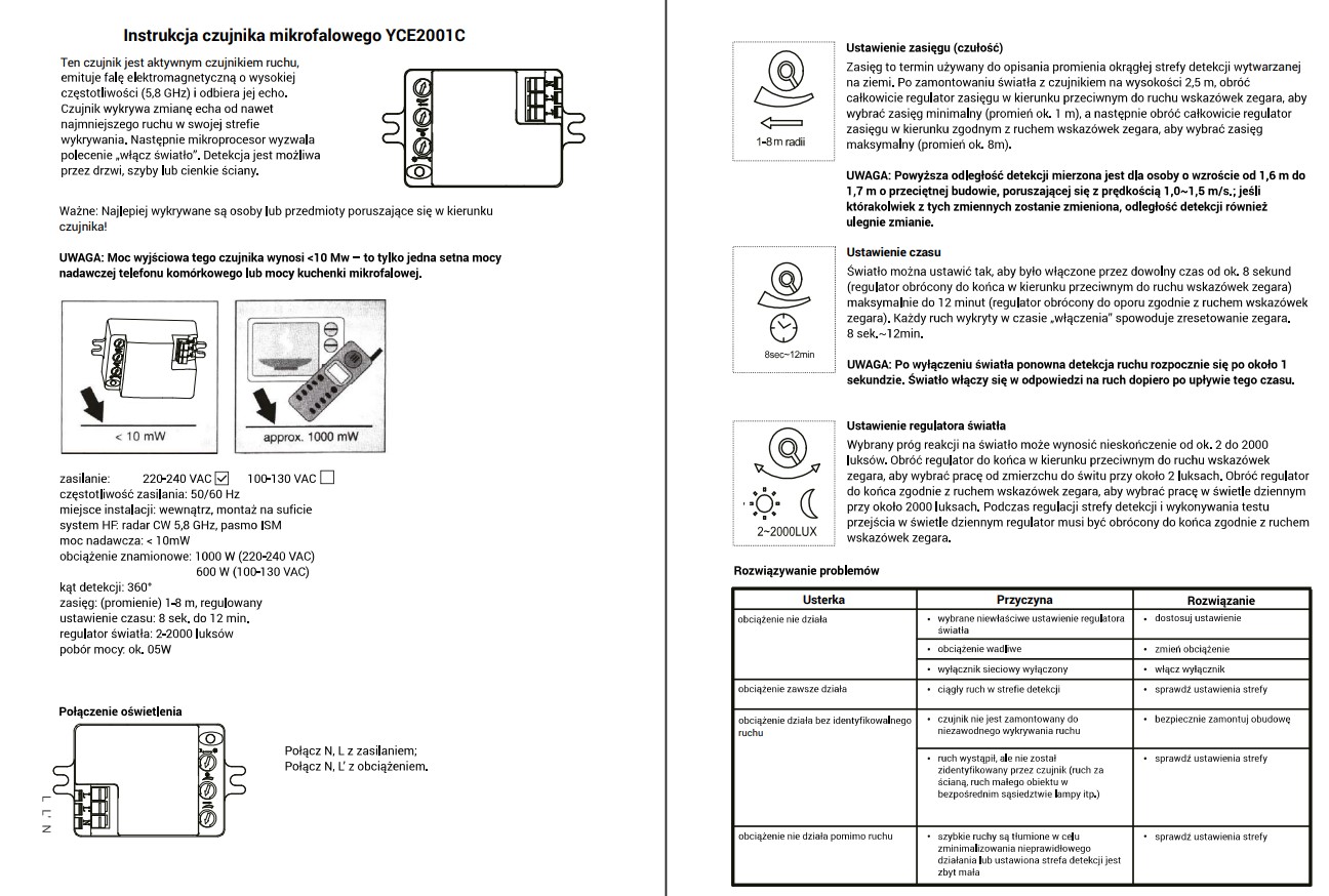 NOOK SENSOR black 7977 Nowodvorski