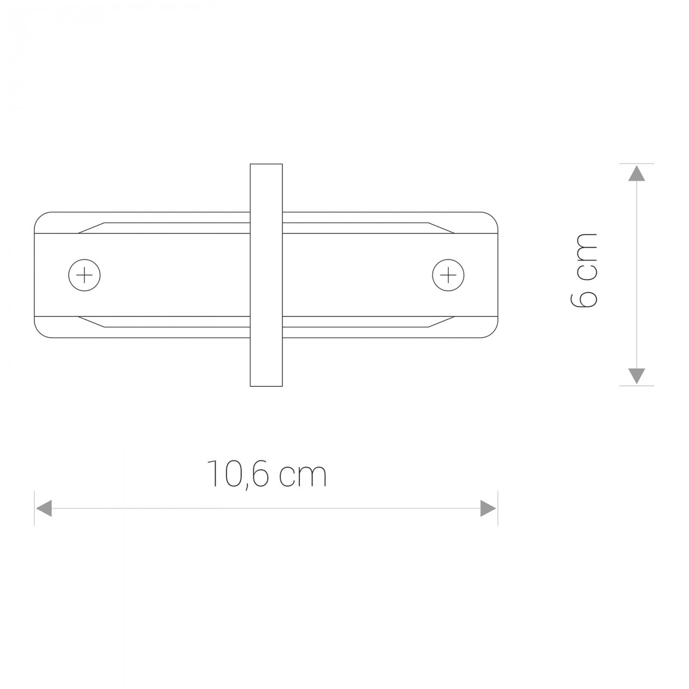 PROFILE RECESSED STRAIGHT CONNECTOR white 8967 Nowodvorski