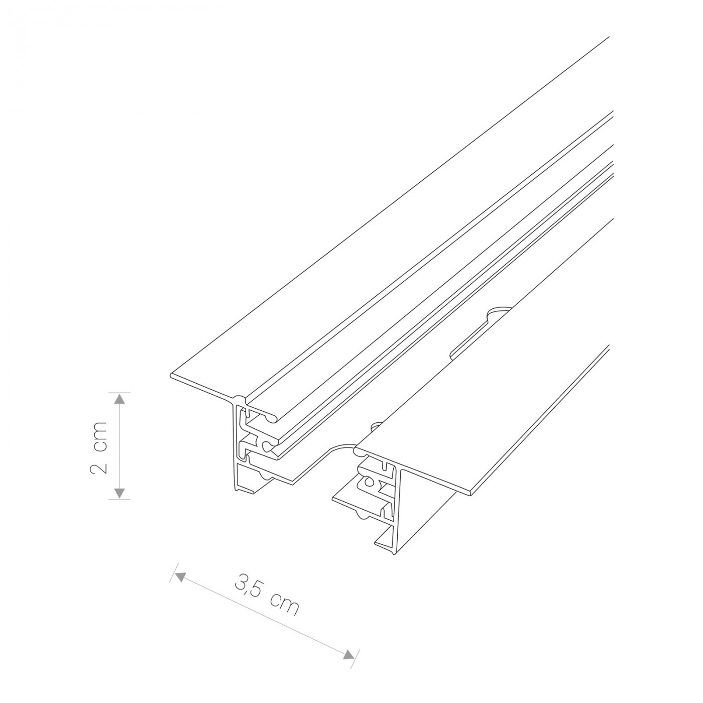 PROFILE RECESSED TRACK 1 METRE white 9012 Nowodvorski