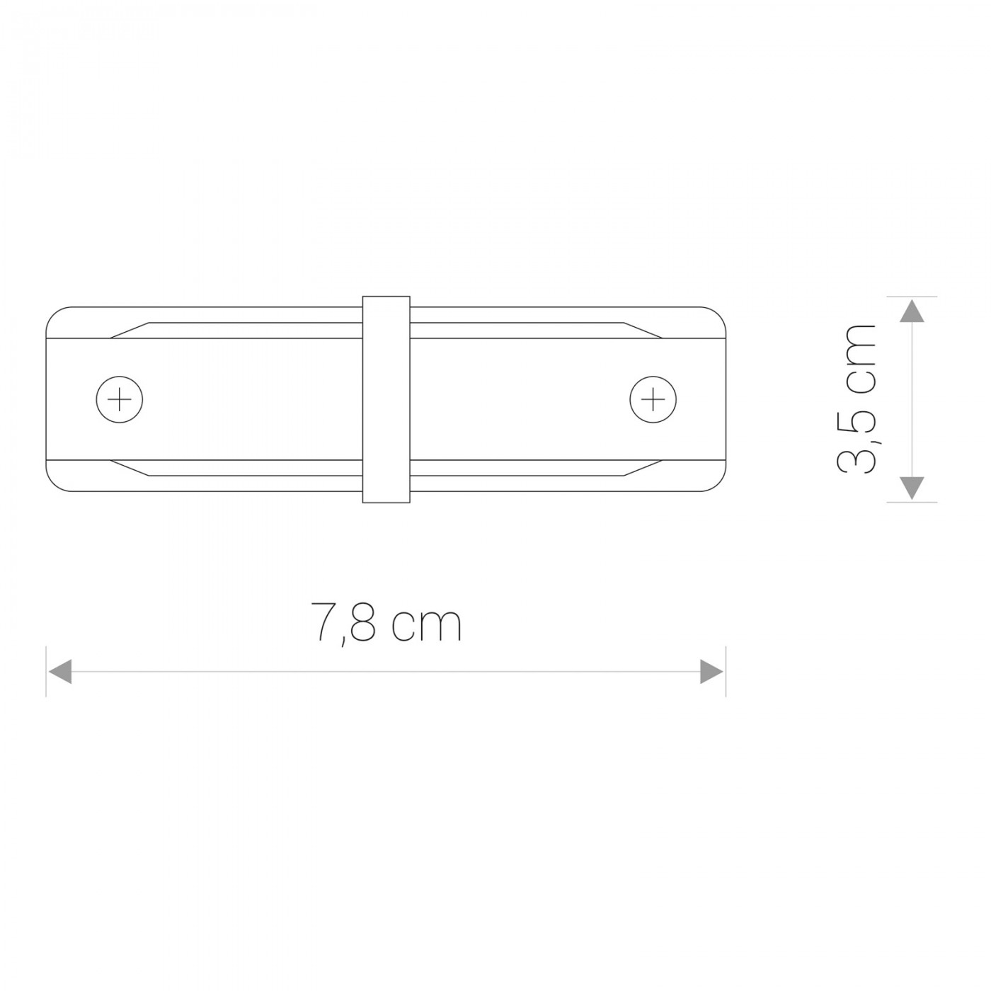 PROFILE STRAIGHT CONNECTOR black 9453 Nowodvorski