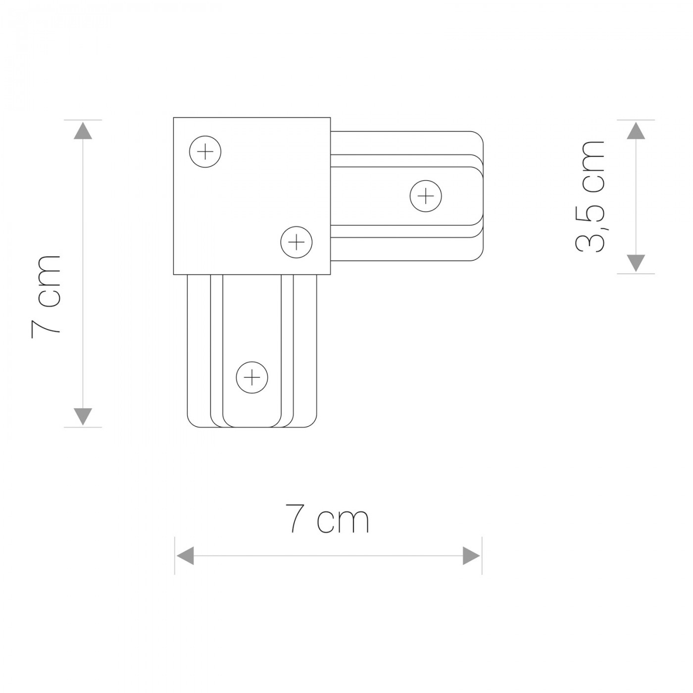 PROFILE L-CONNECTOR black 9455 Nowodvorski