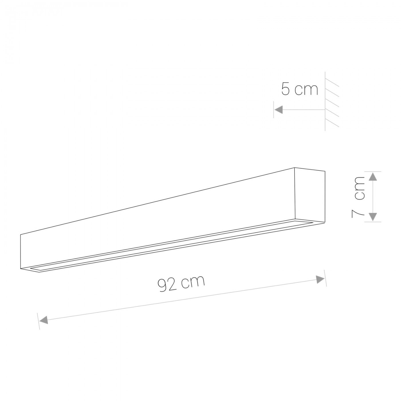 STRAIGHT WALL LED white M 9611 Nowodvorski